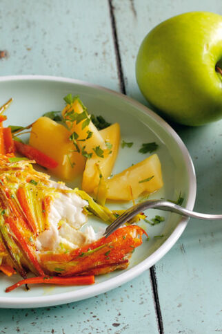 Kabeljau im Gemüsemantel Kabeljau im Gemüsemantel