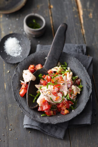 Süßwasserfisch-Ceviche mit Bärlauch Süßwasserfisch-Ceviche mit Bärlauch