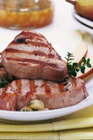 Tunfisch mit Birnen-Salsa Tunfisch mit Birnen-Salsa