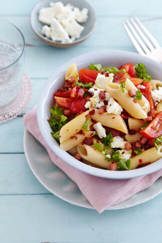 Pasta mit Chili-Speck Pasta mit Chili-Speck