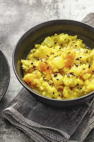 Moong-Dal mit Aprikosen Moong-Dal mit Aprikosen
