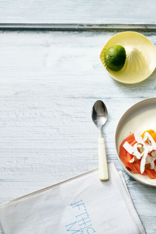 Limettenjoghurt mit Exoten Limettenjoghurt mit Exoten