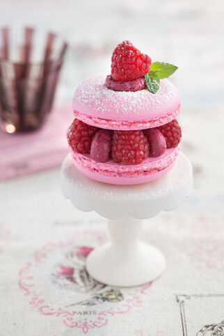 Riesen-Macarons mit Himbeermousse Riesen-Macarons mit Himbeermousse