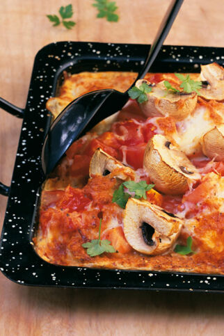 Pilzauflauf vom Blech Pilzauflauf vom Blech