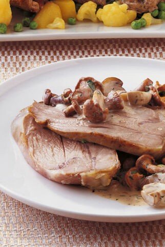 Kalbshaxe mit Pilzen Kalbshaxe mit Pilzen