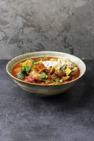 Kürbis-Lauch-Curry mit Schweinefilet Kürbis-Lauch-Curry mit Schweinefilet