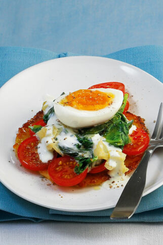 Reibekuchen mit Spinat und Ei Reibekuchen mit Spinat und Ei