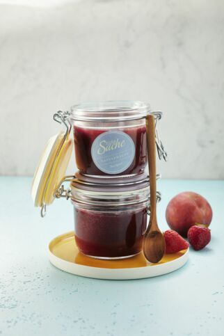 Erdbeer-Pflaumen-Konfitüre Erdbeer-Pflaumen-Konfitüre