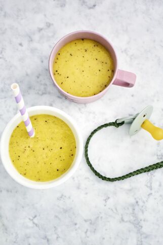 Vitamin-Shake mit Banane, Kiwi und Orange Vitamin-Shake mit Banane, Kiwi und Orange