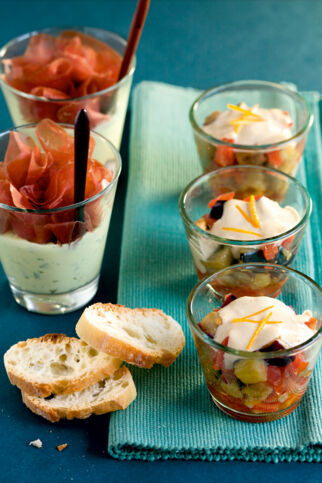 Avocado-Mousse mit Bündner Fleisch Avocado-Mousse mit Bündner Fleisch