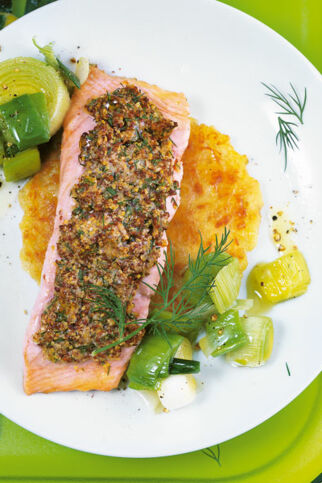 Lachsfilets mit Senfkruste Lachsfilets mit Senfkruste