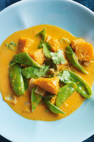 Kürbiscurry mit Zuckerschoten Kürbiscurry mit Zuckerschoten