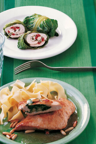 Gedämpfte Putenröllchen Gedämpfte Putenröllchen