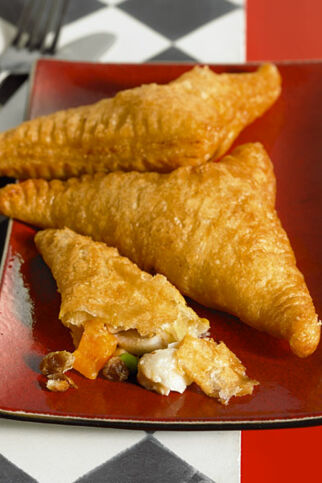 Samosas mit Seelachs und Süßkartoffeln Samosas mit Seelachs und Süßkartoffeln