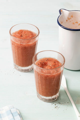 Himbeer-Gazpacho-Shots Himbeer-Gazpacho-Shots