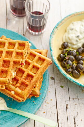 Waffeln mit Fetakäse Waffeln mit Fetakäse