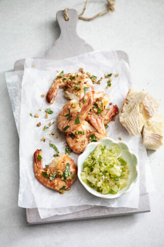 Garnelen mit Chili-Caipi-Salsa Garnelen mit Chili-Caipi-Salsa