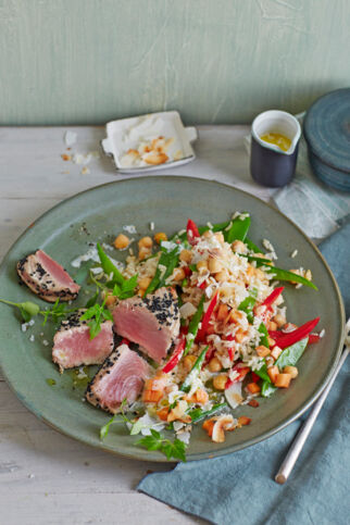 Kichererbsen-Reis-Salat mit Thunfisch Kichererbsen-Reis-Salat mit Thunfisch