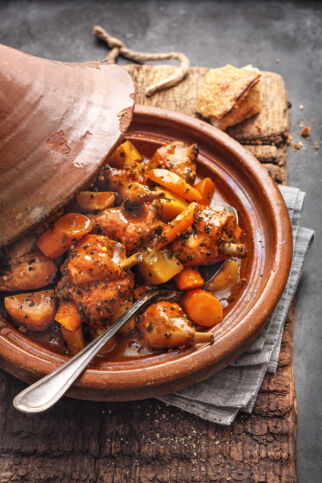 Gemüse-Tajine mit Kaninchen Gemüse-Tajine mit Kaninchen