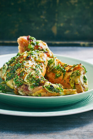 Kaninchen mit Knoblauch Kaninchen mit Knoblauch