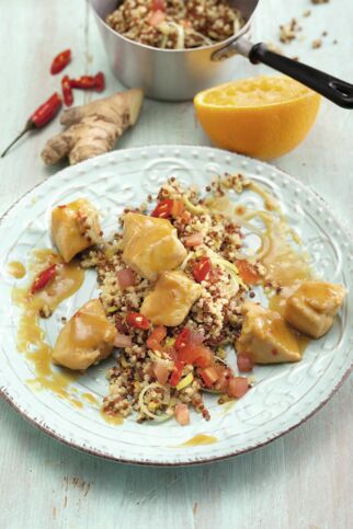 Orangenhähnchen auf Quinoa Orangenhähnchen auf Quinoa