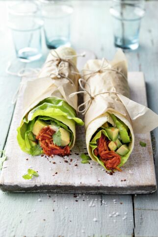 Süßkartoffelnudel-Chili-Wraps Süßkartoffelnudel-Chili-Wraps