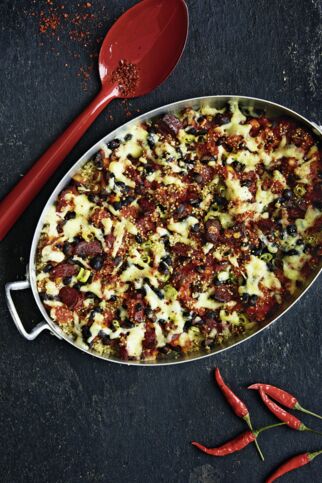 Tex-Mex-Auflauf mit Quinoa Tex-Mex-Auflauf mit Quinoa