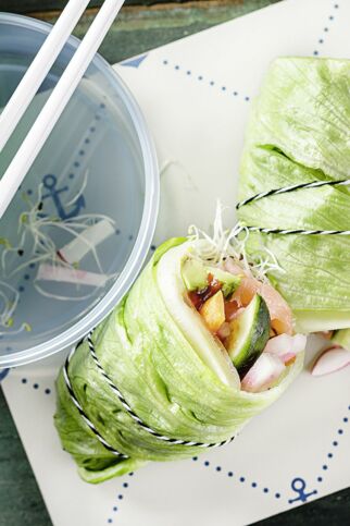 Salatwraps mit Lachs Salatwraps mit Lachs