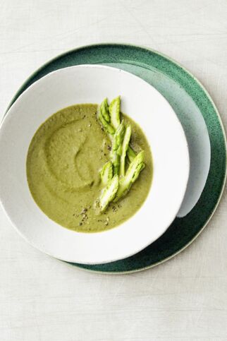 Lauch-Spargel-Suppe mit Pilzen Lauch-Spargel-Suppe mit Pilzen