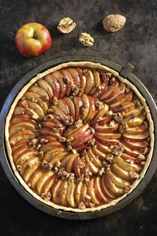 Apfeltarte mit Walnüssen Apfeltarte mit Walnüssen