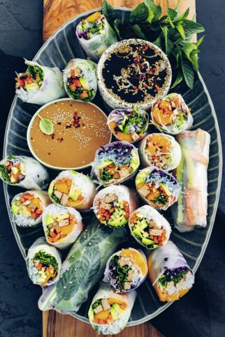 Sommerrollen mit Dip Sommerrollen mit Dip