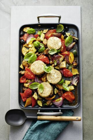 Ofengemüse-Salat mit Ziegenkäse Ofengemüse-Salat mit Ziegenkäse