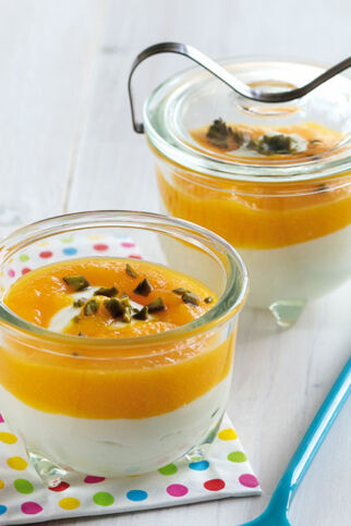 Vanillequark mit Kaki Vanillequark mit Kaki