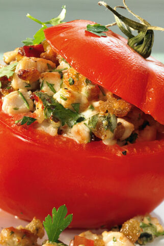 Gefüllte Tomaten mit Feta & Oliven Gefüllte Tomaten mit Feta & Oliven