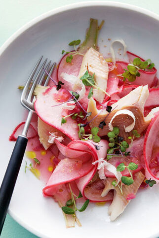 Süßsauer Eingelegter Rettich mit Räucherforelle Süßsauer Eingelegter Rettich mit Räucherforelle