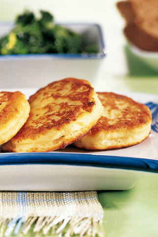 Quarkpflänzchen mit Grünkohl Quarkpflänzchen mit Grünkohl