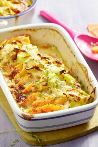 Steckrüben-Lauch-Gratin Steckrüben-Lauch-Gratin