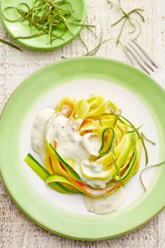 Gemüsenudeln mit Gorgonzola Gemüsenudeln mit Gorgonzola