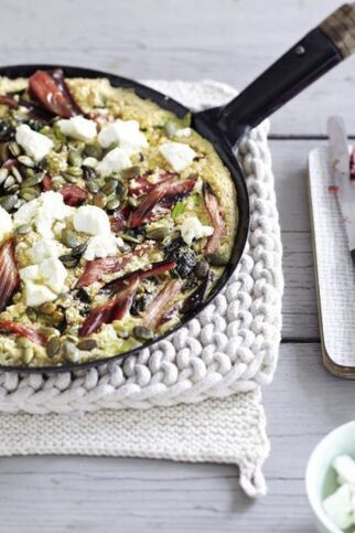 Mangoldfrittata mit Schafskäse Mangoldfrittata mit Schafskäse