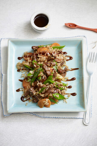 Bratreis mit Schweinefilet Bratreis mit Schweinefilet