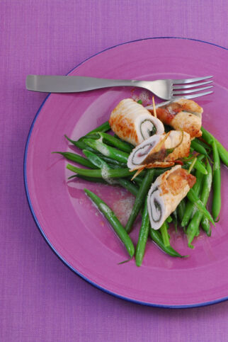 Putenröllchen mit Schinken und Salbei Putenröllchen mit Schinken und Salbei