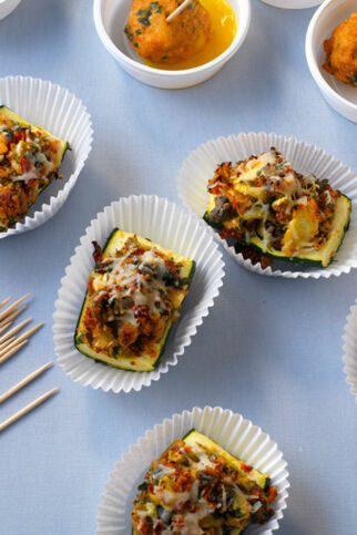 Gefüllte Zucchinistückchen Gefüllte Zucchinistückchen