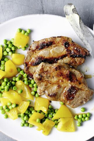 Marinierte Schweinenackensteaks Marinierte Schweinenackensteaks