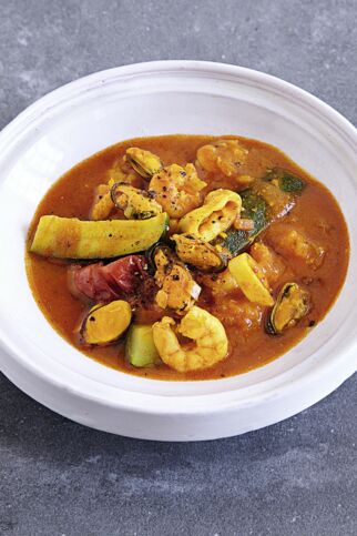 Meeresfrüchte-Tajine Meeresfrüchte-Tajine