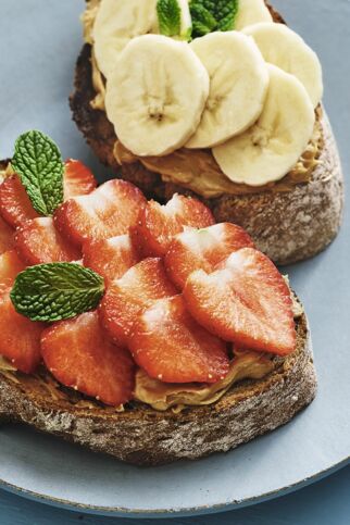 Pfannenbrot mit Erdnussbutter Pfannenbrot mit Erdnussbutter