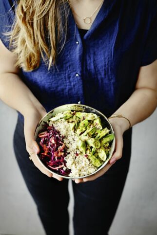 Okra-Curry mit Rotkohl und Quinoa Okra-Curry mit Rotkohl und Quinoa