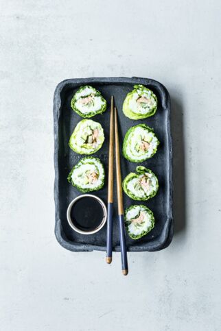 Wirsing-Lachs-Sushis Wirsing-Lachs-Sushis