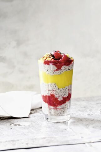 Mango-Himbeer- Chia-Pudding Mango-Himbeer- Chia-Pudding