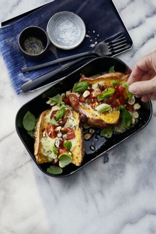 Überbackene Süßkartoffeln Überbackene Süßkartoffeln