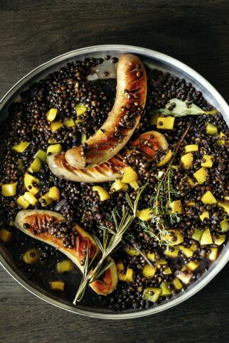 Beluga-Linsen in Rotwein Beluga-Linsen in Rotwein